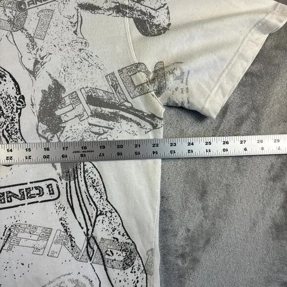 Vintage Y2K And1 Streetball White AOP Graphic T-shirt Size Large - Picture 4 of 6